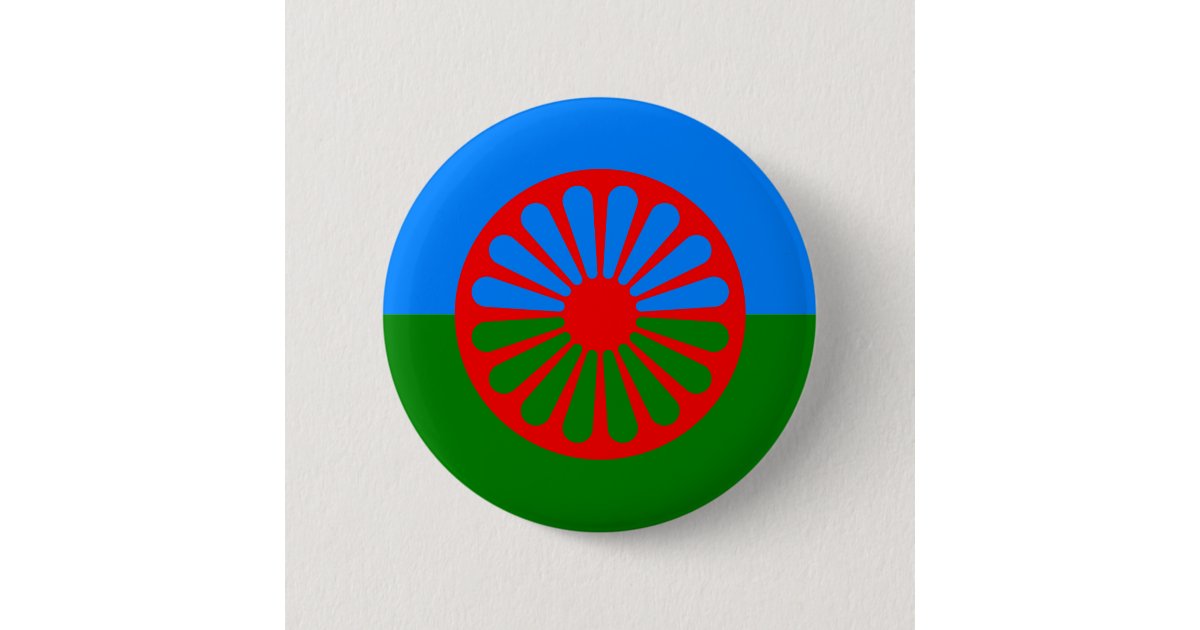 Official Romany gypsy flag Pinback Button | Zazzle