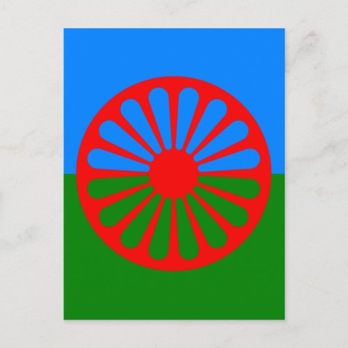 Official Romany gypsy flag Postcard