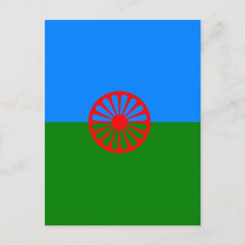 Official Romany gypsy flag Postcard