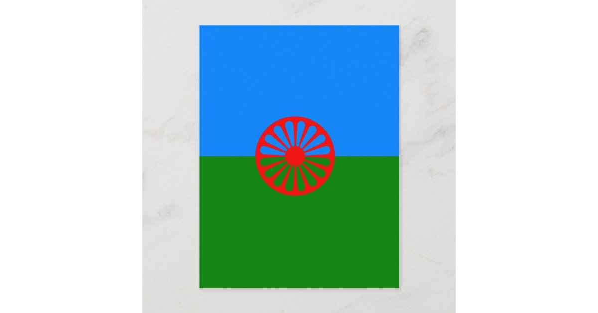 Official Romany gypsy flag Postcard Zazzle