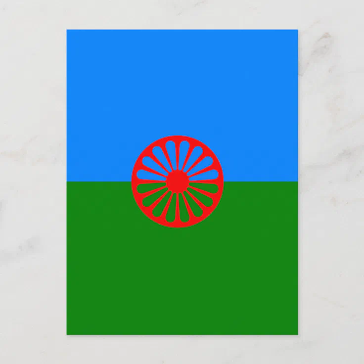 Official Romany gypsy flag Postcard Zazzle