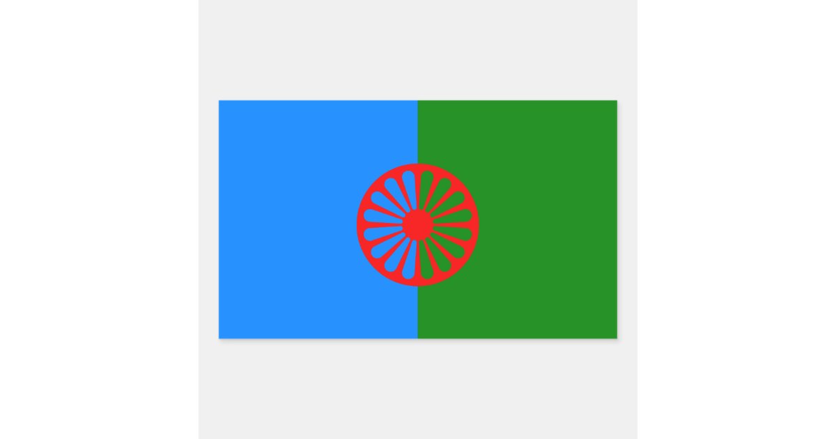 Official Romany gypsy flag Rectangular Sticker