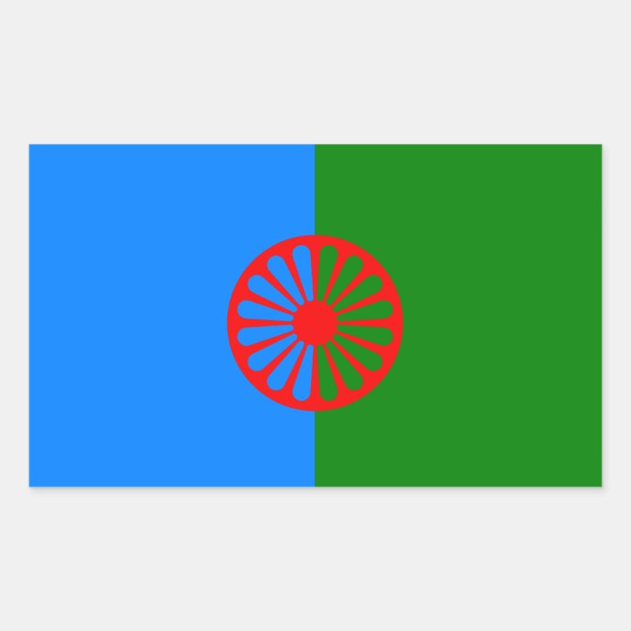 Official Romany gypsy flag Rectangular Sticker