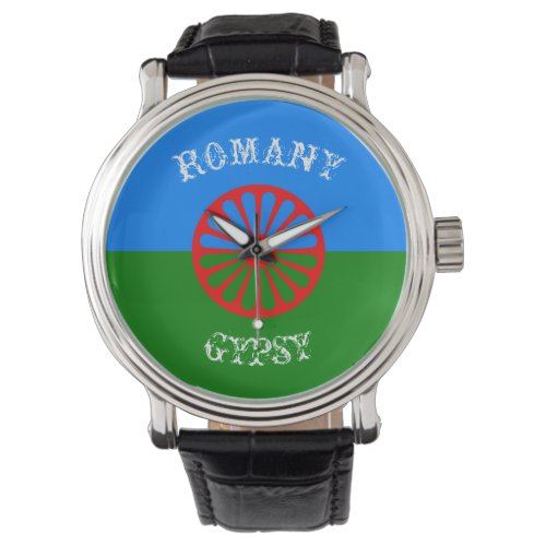 Official romany gypsy flag symbol watch