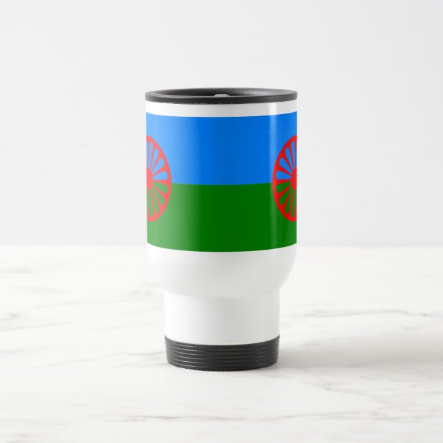 Official Romany gypsy flag Travel Mug (Center)