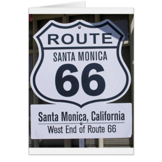 Official Route 66 end sign santa monica Cards