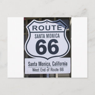 Official Route 66 end sign santa monica Postcard