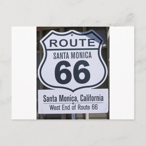 Official Route 66 end sign santa monica Postcard