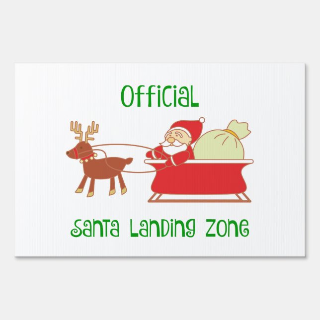 Official Santa Landing Zone Sign (Front)