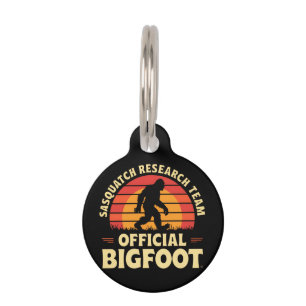 Official Sasquatch Research Team: Bigfoot Hunters Pet ID Tag