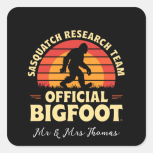  Official Sasquatch Research Team: Bigfoot Hunters Square Sticker