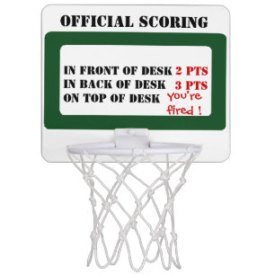 Official scoring mini basketball hoop