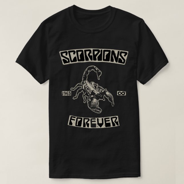 Official Scorpions Forever Since 1965 Black Pullov T-Shirt (Design Front)