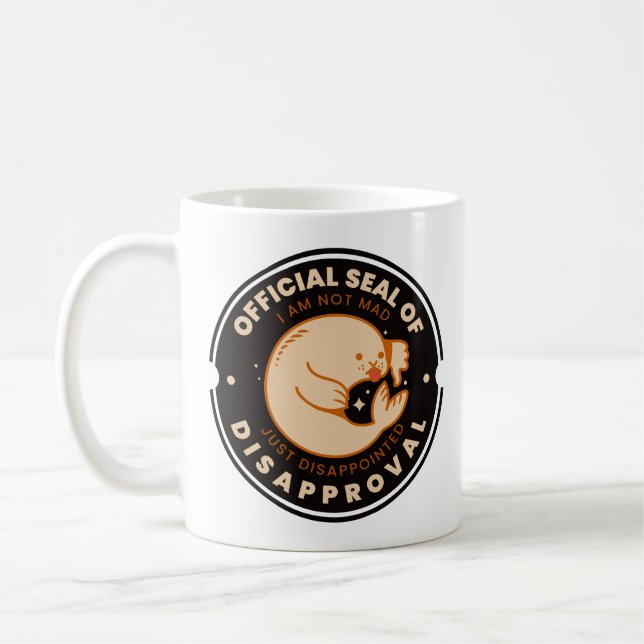 Official Seal of Disapproval Funny Classic Mug (Left)