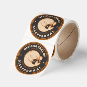 Official Seal of Disapproval Funny Round Sticker