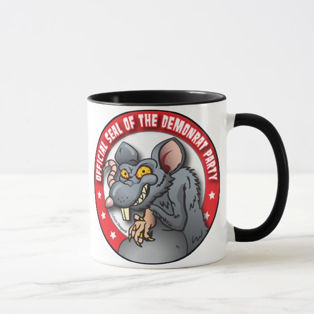 OFFICIAL SEAL of The DEMOCRAT AKA DEMON-RAT PARTY Mug (Right)