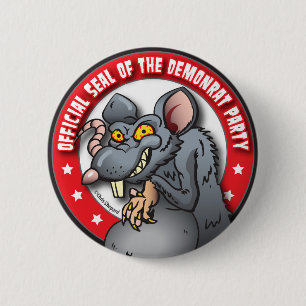 OFFICIAL SEAL of The DEMOCRAT AKA DEMON-RAT PARTY Pinback Button