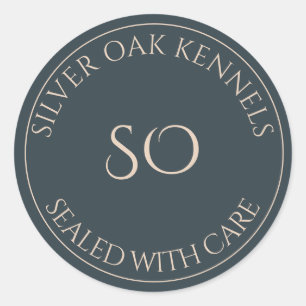 Official Silver Oak Kennels "Sealed with Care" Sti Classic Round Sticker