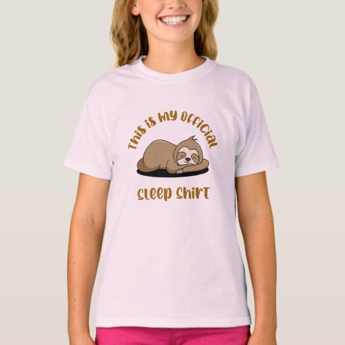 Official Sleep Shirt _ snoozing sloth