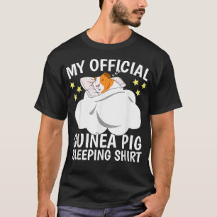 Official Sleeping Sleep Pajama Naps PJ Guinea Pig T-Shirt