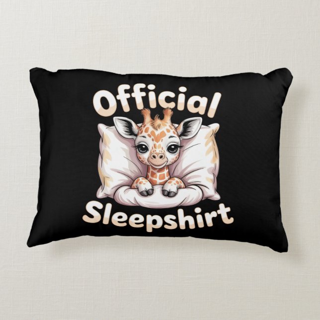  Official Sleepshirt Giraffe Accent Pillow (Back)