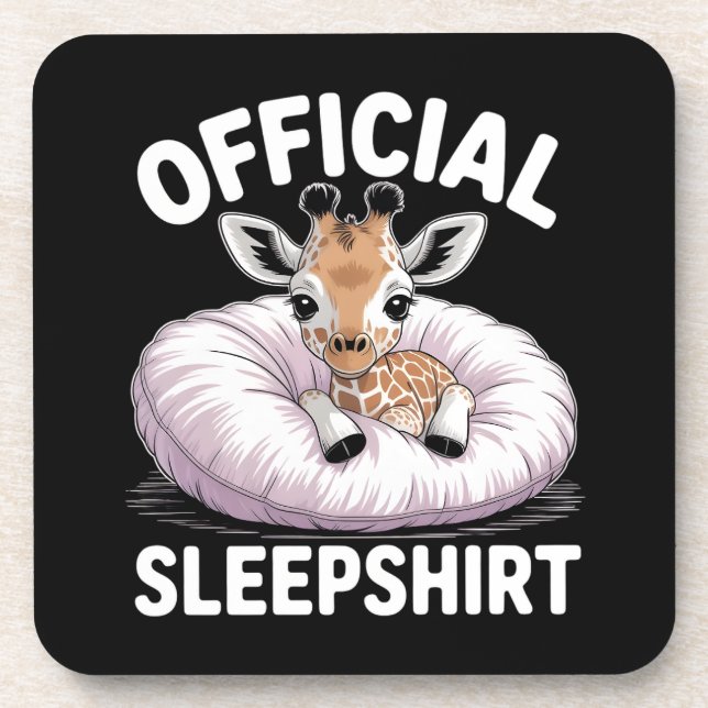  Official  Sleepshirt Giraffe Beverage Coaster (Front)