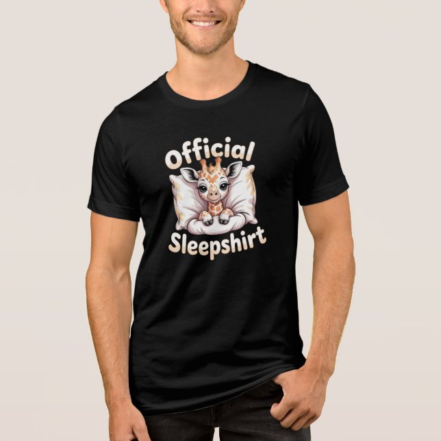  Official Sleepshirt Giraffe Tri-Blend Shirt (Front)