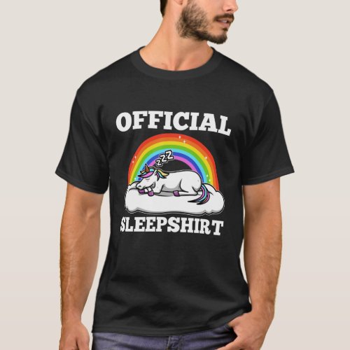 Official sleepshirt Unicorn pajama T_Shirt