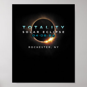 Official Solar Eclipse 2024 Rochester Poster