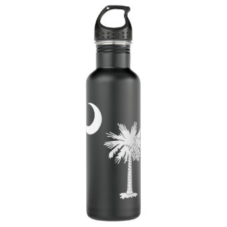 Official South Carolina Palmetto State Flag Pullov Stainless Steel Water Bottle
