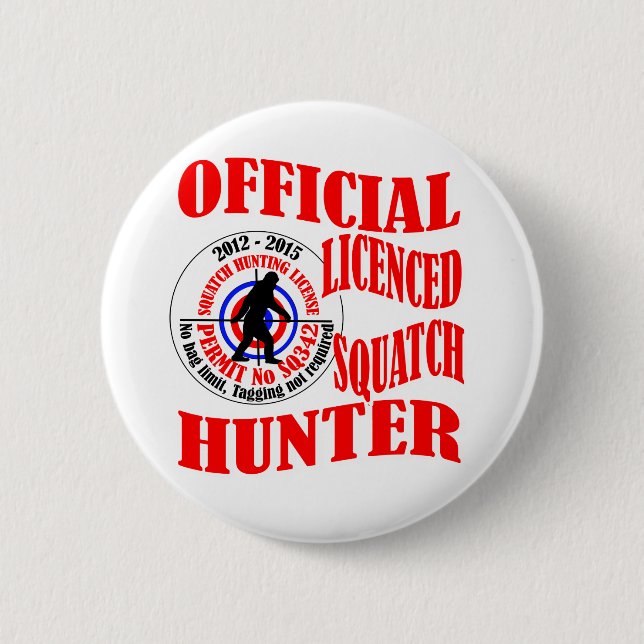 Official squatch hunter button (Front)