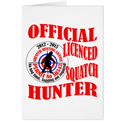Official squatch hunter cards (Front)