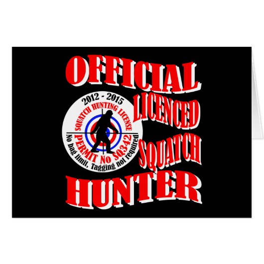 Official squatch hunter cards (Front Horizontal)