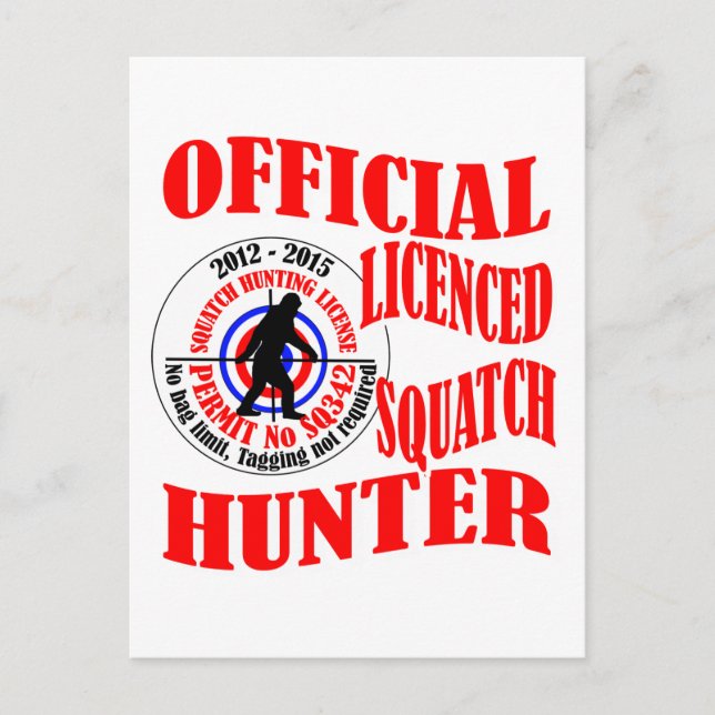 Official squatch hunter postcard (Front)
