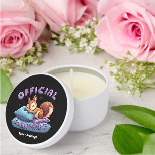 Official Squirrel Sleep Cute & Funny Napping Mini Candle Favors