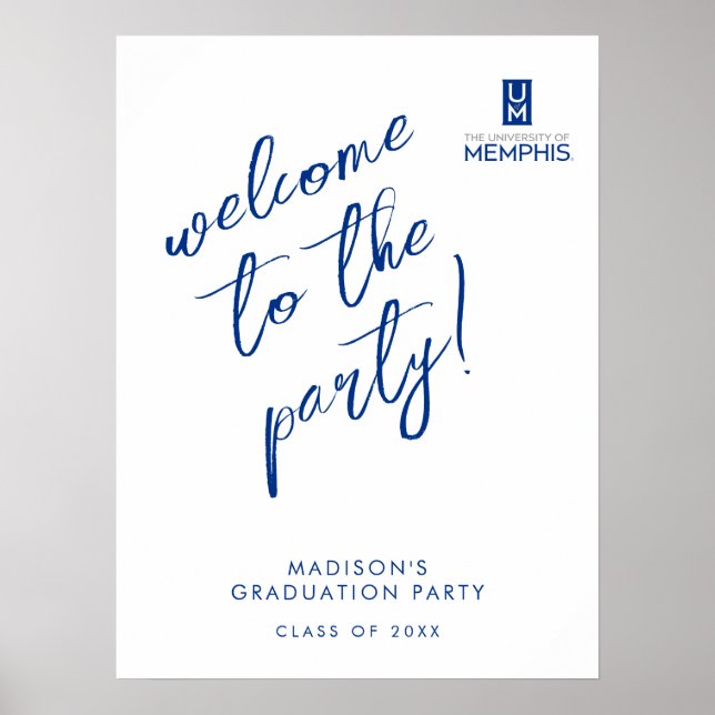 Official Stacked UofM Monogram & Name Poster (Front)