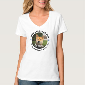 Official staff for, custom pet name, photo  T-Shirt
