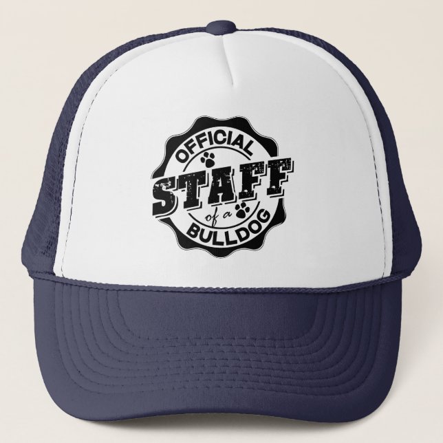 Official Staff of a Bulldog Trucker Hat (Front)