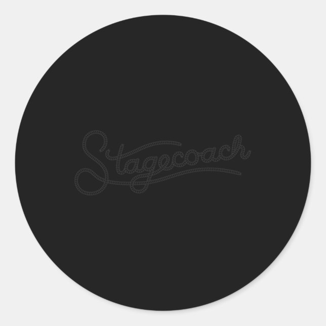 Official Stagecoach Rope Classic Round Sticker (Front)