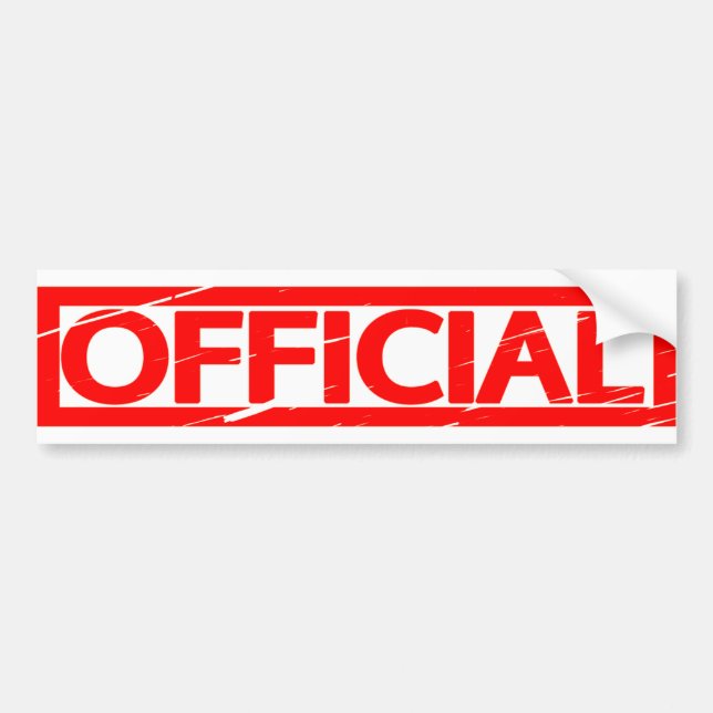 Official Stamp Bumper Sticker (Front)
