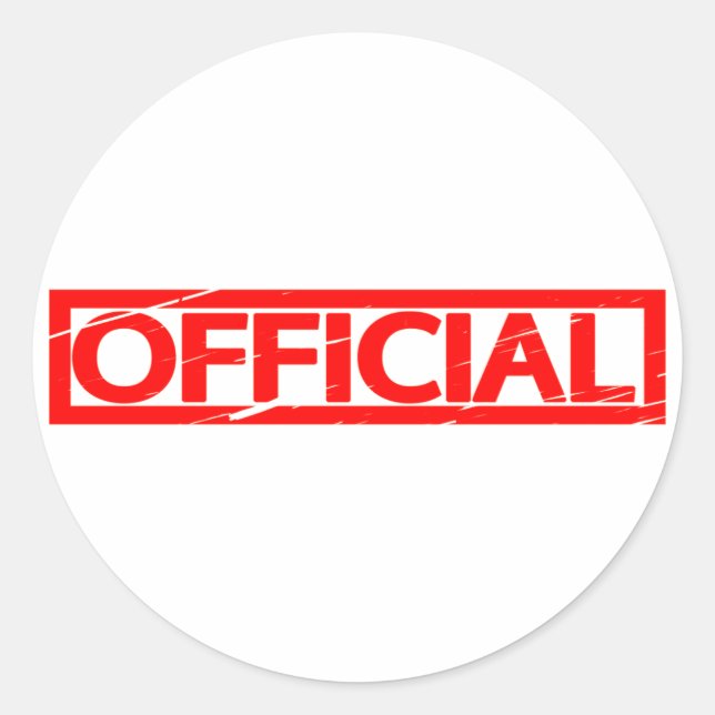 Official Stamp Classic Round Sticker (Front)