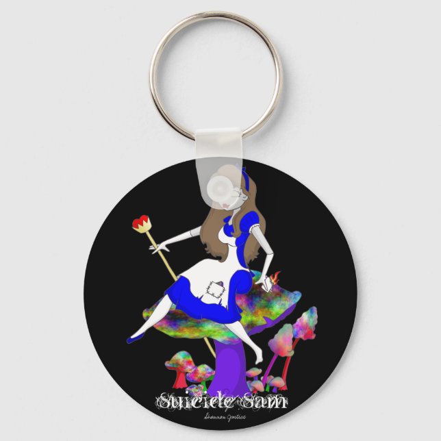 Official Suicide Sam Merch Art by Shannon Justice Keychain (Front)