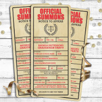 Official Summons Law School Graduation Party