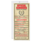 Official Summons Law School Graduation Party