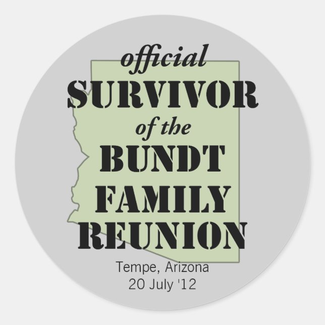 Official Survivor Classic Round Sticker (Front)