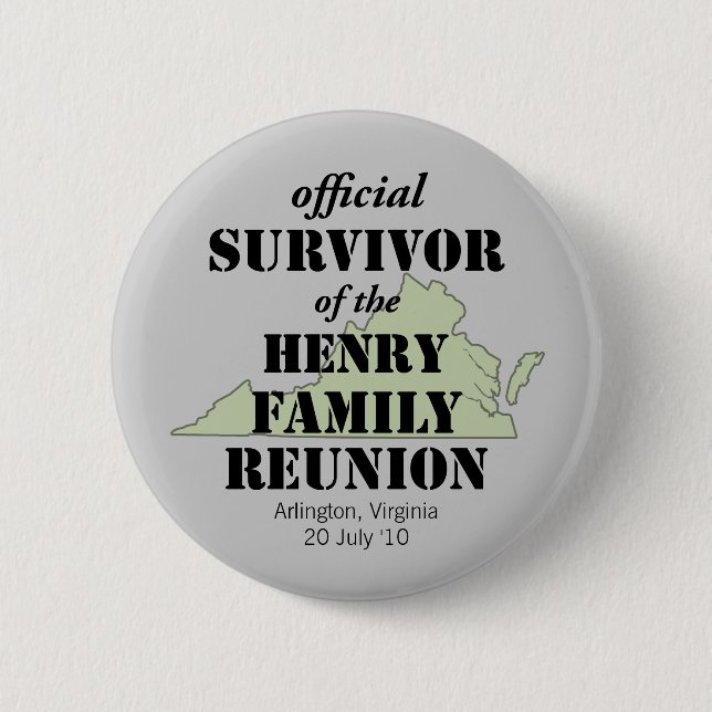 Official Survivor (green) Pinback Button (Front)