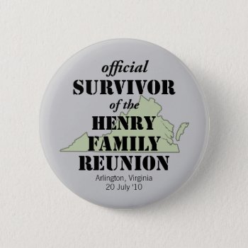 Official Survivor (green) Pinback Button by FamilyTreed at Zazzle