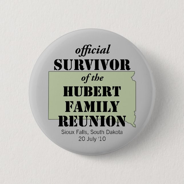 Official Survivor (green) Pinback Button (Front)