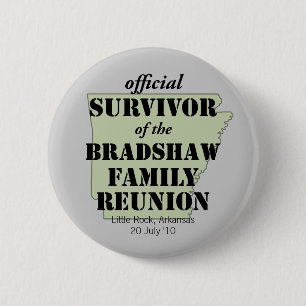 Official Survivor of Family Reunion (green) Pinback Button