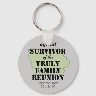 Official Survivor of Family Reunion - Iowa Keychain